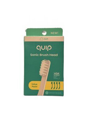quip Sonic Brush Head - Soft, Value Pack of 4 - White Replacement Refills
